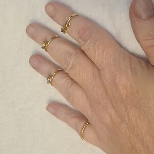 Rings gold color multi